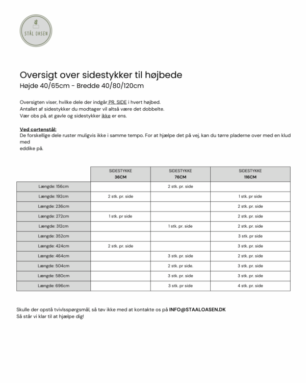 Højbed cortenstål, højde 40cm - flere størrelser - Image 8