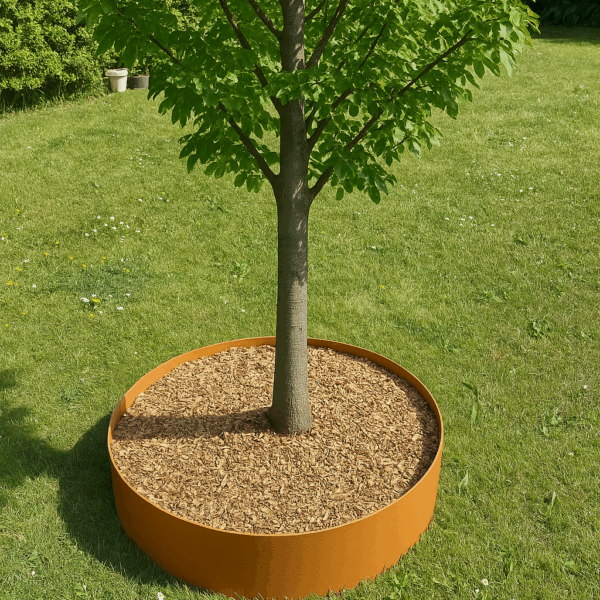 Runde bede, højde 20cm og 40cm cortenstål